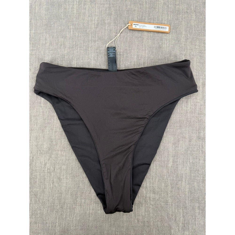 SKIMS Recycled Swim Mid Waist Bikini Bottom Onyx Black Size S Small NWT